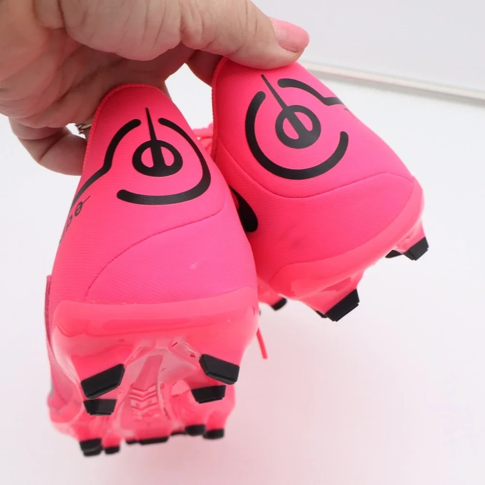Nike Soccer Cleats Youth 5.5 Tiempo Pink Black Athletic Firm Ground Excellent